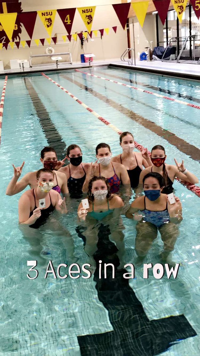 CoachMonanian's tweet photo. #PickAcard workout this morning.
In 13 years of coaching and 17 years of swimming I HAVE NEVER seen the 3 aces picked in a row. These ladies did it this morning!
#practiceisover #nolifting #uNpredictable #goWOLVES https://t.co/b6PYPqF9sl
