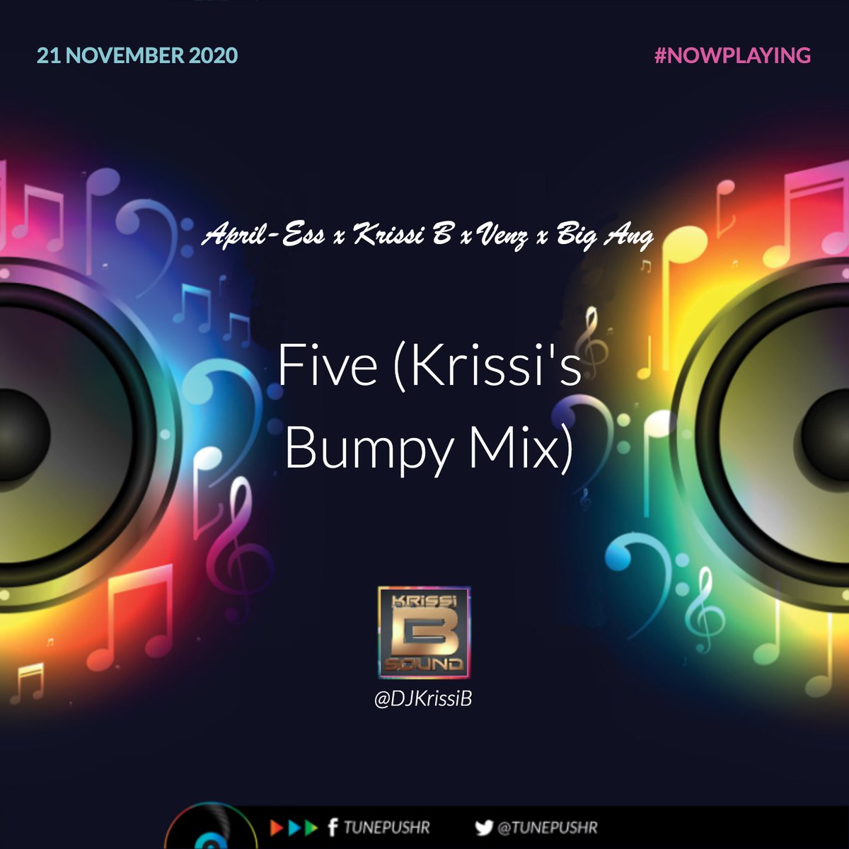 #NowPlaying -  April-Ess x <a href="/DJKrissiB/">Krissi B Sound</a> x Venz x Big Ang - Five (Krissi's Bumpy Mix) - Live on <a href="/SubFM/">Sub FM</a> tv.sub.fm #Garage #Bass