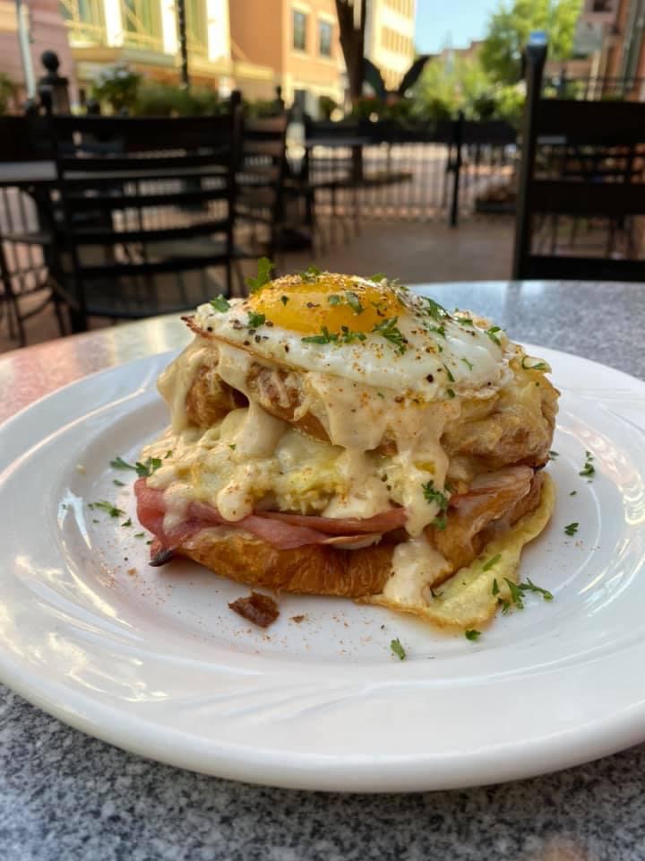 We are now offering a limited brunch menu on Saturdays from 11am-2pm. Featured is the Crab madame: Classic french grilled cheese with a twist, ham, crab, swiss, battered bread topped with sunny egg &amp; Old bay cream sauce.