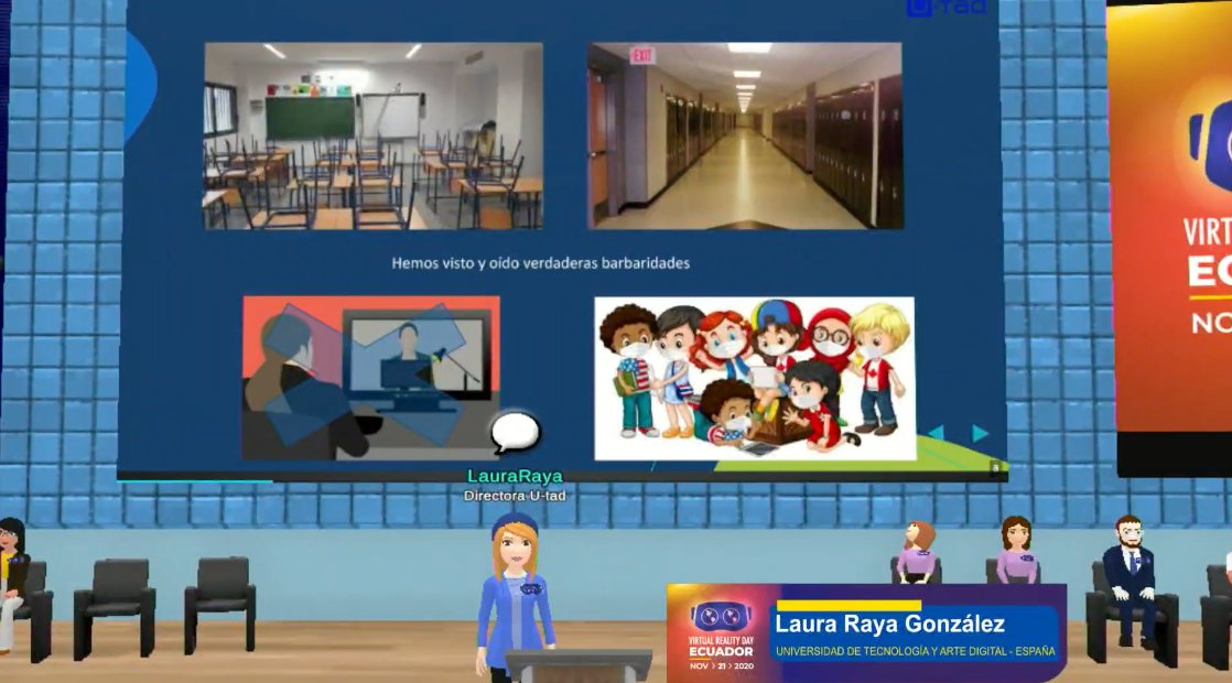 utpl's tweet photo. #VRDayEC2020 ¿Cómo fortalecer la industria de la #RealidadExtendida y #RealidadMixta?👩🏻💻👾
Junto a expertos de España y Ecuador exploramos su uso y potencial mediante prácticas educativas en #EducaciónADistancia. Participan: @U_tad @inmersivaxr @unisevilla @UDLAEcuador y #UTPL. https://t.co/6hLWRBKvvP
