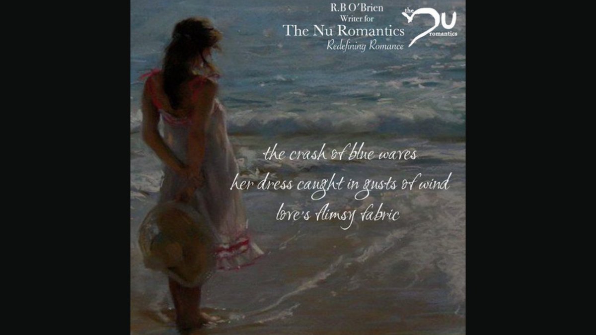theNuRomantics's tweet image. the crash of blue waves
her dress caught in gusts of wind
love’s flimsy fabric

By: R.B O’Brien

#NRRTG #romance #haiku #poetry