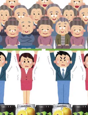 現代の社会の仕組みはこんな感じ！これぞ少子高齢化‼