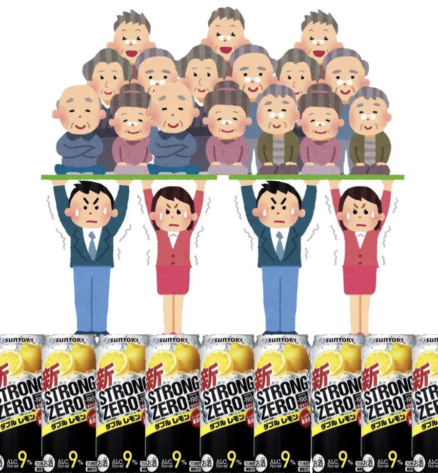 現代の社会の仕組みはこんな感じ！これぞ少子高齢化‼