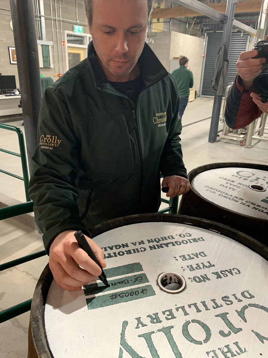 crolly180's tweet photo. ‘BREAKING NEWS’ ..First cask filling  @crolly180 today, a proud and momentous occasion for the Crolly team .Two pallets of 6 casks were dispatched to our on-site warehouse. #irishwhiskey #donegal #irishlandscape #whiskeybloggers #whiskeycasks 
Sláinte agus sonas ort https://t.co/5i9FEZ2sWn