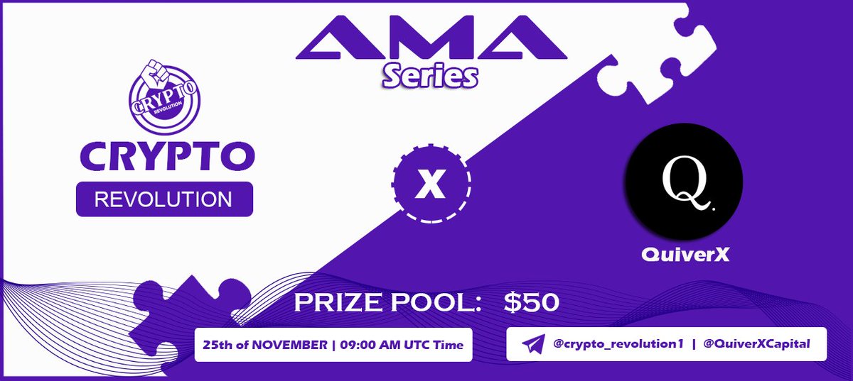 revolut20's tweet image. Crypto Revolution is pleased to announce next AMA in the group on 25th of November, 9 AM UTC Time:
Crypto Revolution &amp;amp; QuiverX 

QuiverX will share news!

Follow:
@revolut20 
@QuiverX5 

Like &amp;amp; Retweet, tag 3 friends and ask your questions bellow:
( Max 2 Questions per person )