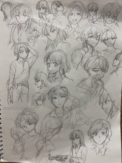 らくがき。紙に描くのは楽だなあ 