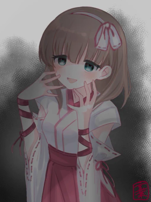 #佐久間まゆ
【Skeb】不穏巫女服まゆ 