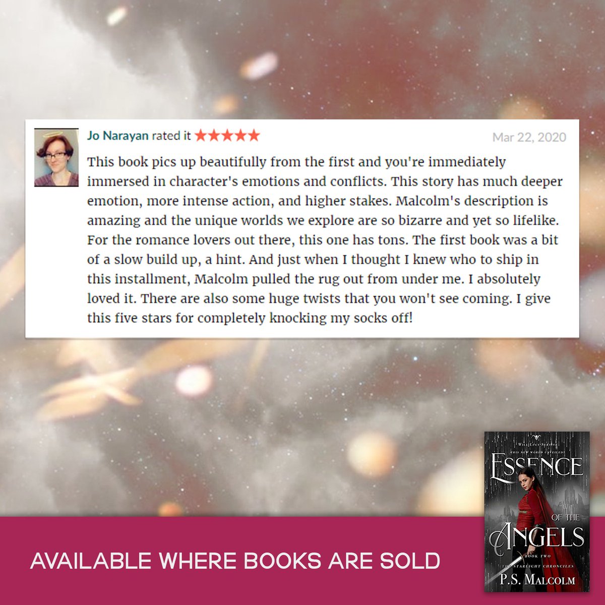 PaganMalcolm's tweet photo. ⭐⭐⭐⭐⭐
Praise for Essence Of The Angels!

Dive into The Starlight Chronicles today: https://t.co/amKCUKa5oX https://t.co/wSFBBvlK9Q