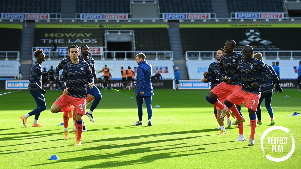 ChelseaFC's tweet photo. Getting warm on the Toon! 👊

#NEWCHE https://t.co/nI3q8ENPHf