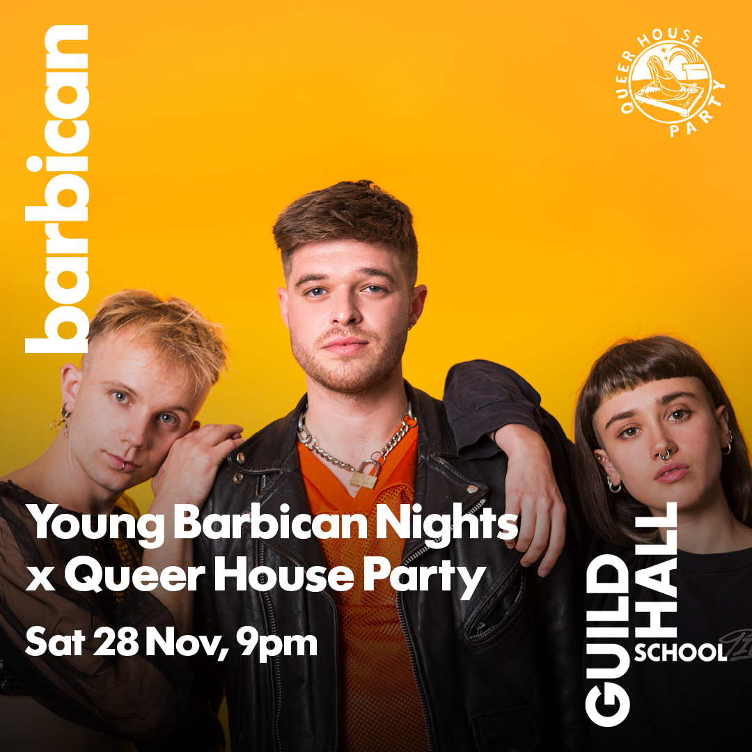 BarbicanCentre's tweet photo. 📢One week away!📢 

Join us for the next Young Barbican Nights hosted by @queerpartyhouse, an award-winning virtual LGBTIQ+ party 

🎉🎉🎉 

#youngbarbicannights #queerhouseparty https://t.co/VjPkIoOGH2