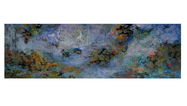 SURFACE TENSION
54" x 18" x 1.5", acrylic on panel, image wraps around all sides. Glossy finish. Available at the SHOP. Free shipping! bonnieteitelbaum.com/product-page/s… 
#artist #instagood #design #art #contemporaryart #abstract #modernart #expert #fineart #painting