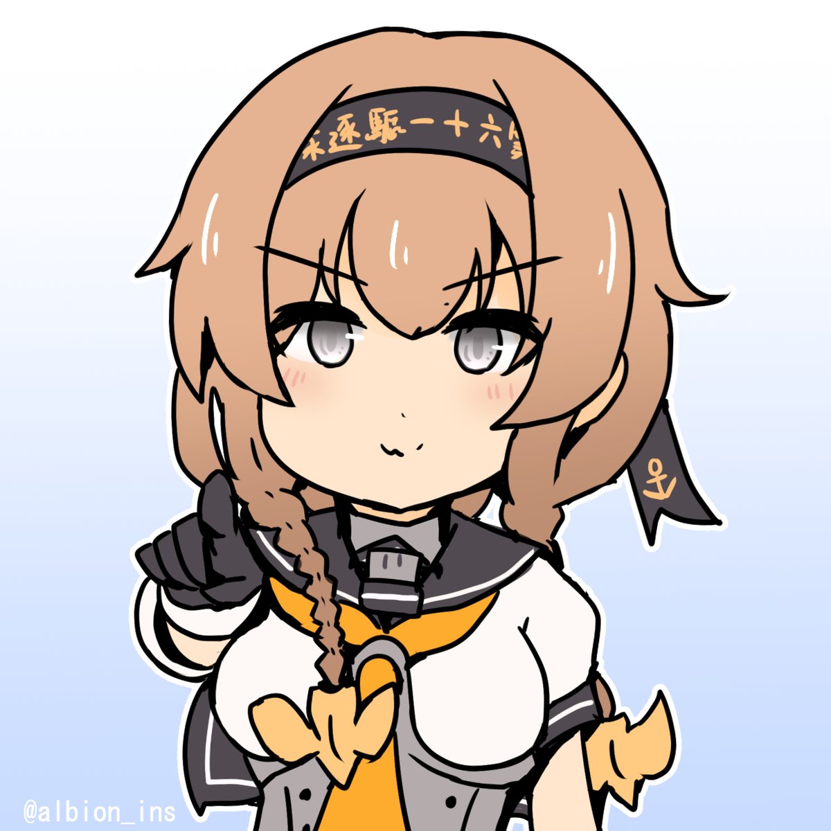 艦これ 照月アイコン風です 照月 艦これ版深夜の真剣お絵描き60分一本勝負 艦 あるびおん 1週チャレンジ中 のイラスト