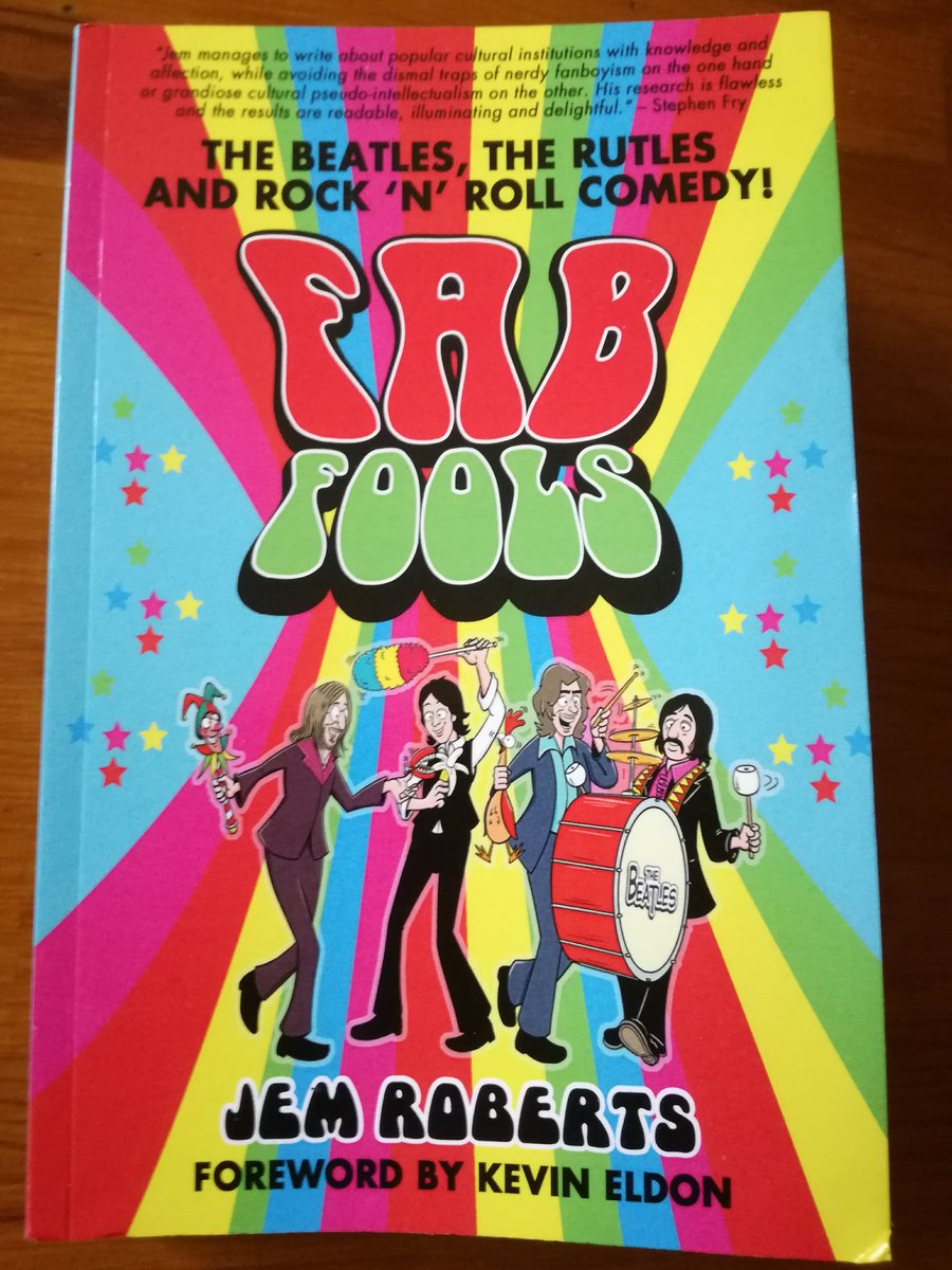 PC_Bain's tweet photo. Just landed – #FabFools: The Beatles, The Rutles and Rock ’n’ Roll Comedy by @JemRoberts @Candy_Jar @FabFools (with @ItsKevinEldon foreword + @stevebeetoons cover). One of my favourite books to index … ever! Read and laugh indeed. 😎 https://t.co/Wv56Ra79ez