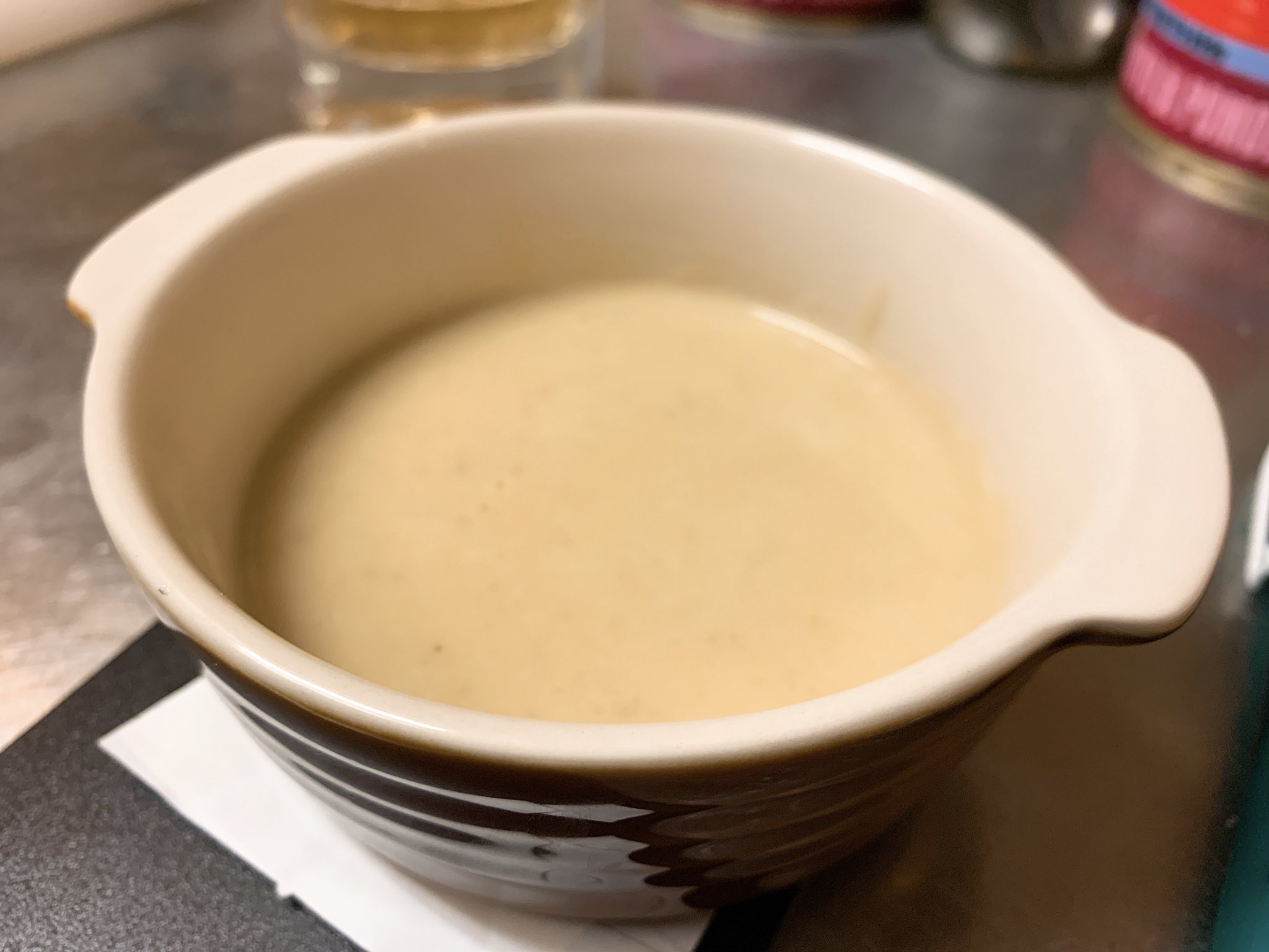 ビストロクープー雑色 栗のポタージュ クリスマスディナーではこの栗のポタージュにフォアグラが乗ります クリスマスディナー ディナー クリスマス ポタージュ 栗 栗のポタージュ フレンチ フランス料理店 フランス料理 ビストロ 京急