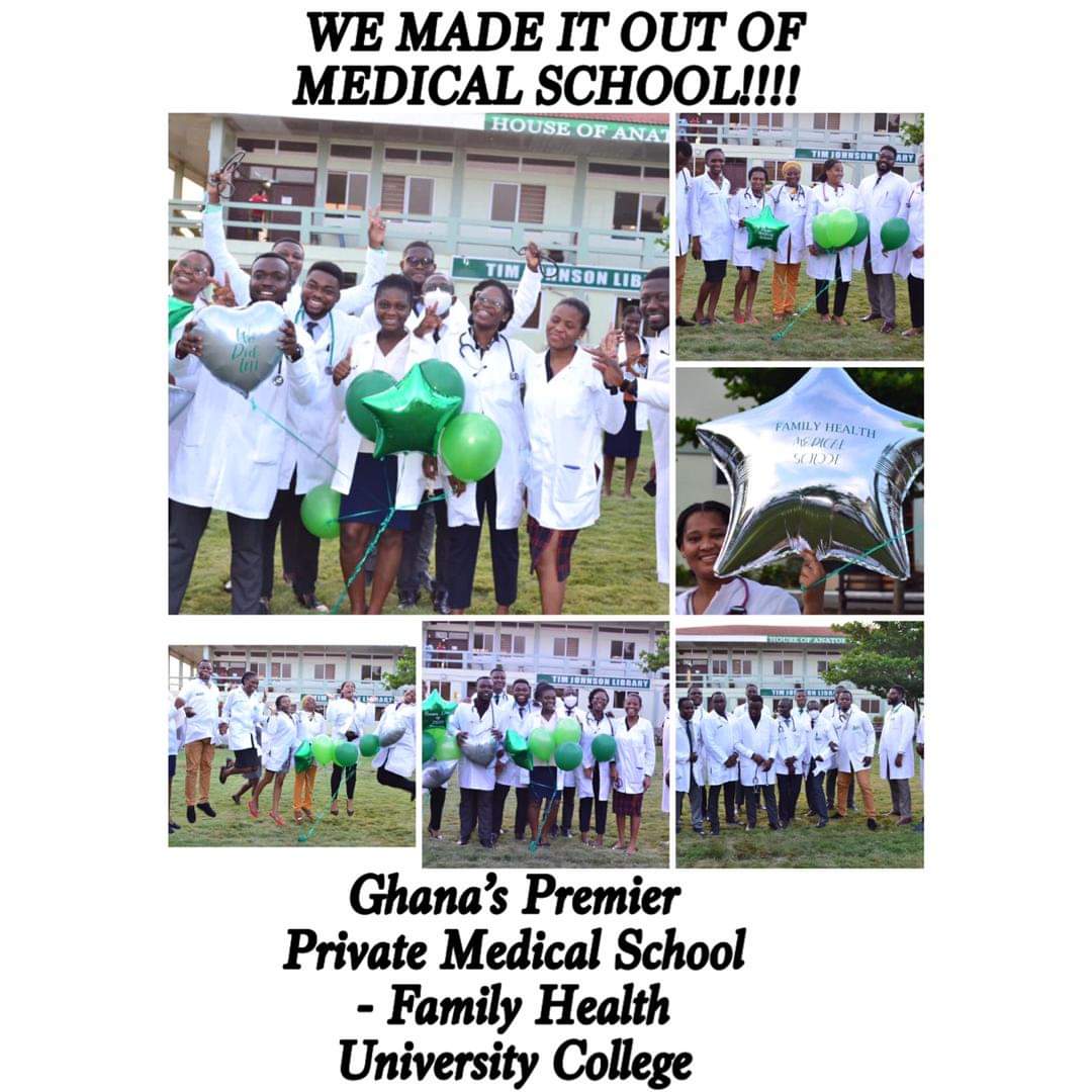fhmedschool's tweet photo. 🎉🎉WONDERFUL NEWS!!!🎉🎉

The Management and staff of Family Health University College would like to congratulate the pioneer students of Family Health Medical School, (Ghana’s Premier Private Medical School) on the successful completion of their medical training program. https://t.co/Fy0BROqVpq