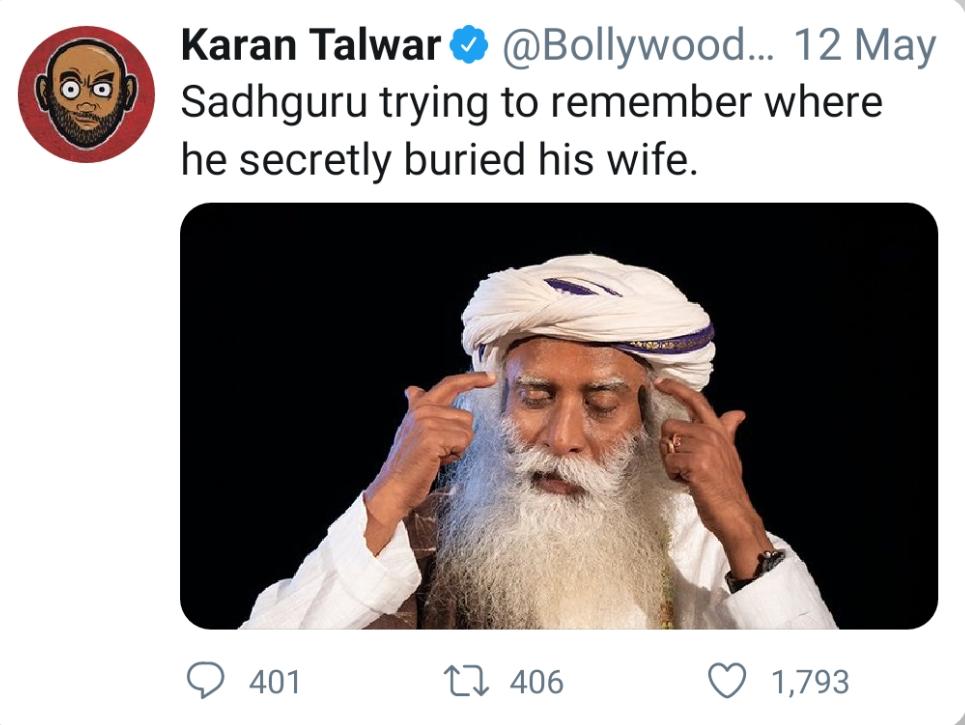 A new set of lies created by the same old Band of Liars. They periodically come up with a fresh twists to a stale plot. But without a shred of truth or sense. Time to debunk these vested interests.  https://isha.sadhguru.org/in/en/blog/article/slander-sans-substance #EmptyTwitterTrash