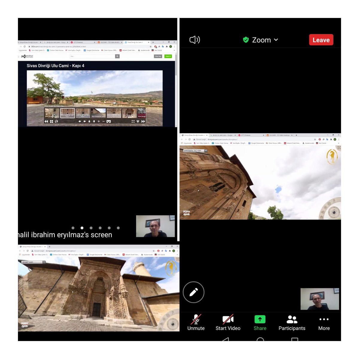 #MekanSendedir programı kapsamında Sivas Divriği Ulu Camii'yi Halil İbrahim Eryılmaz hocamız ile birlikte sanal olarak gezdik. Anlatımlarından dolayı  hocamıza ve tüm katılımcılarımıza teşekkür ediyoruz. 💐 🍀