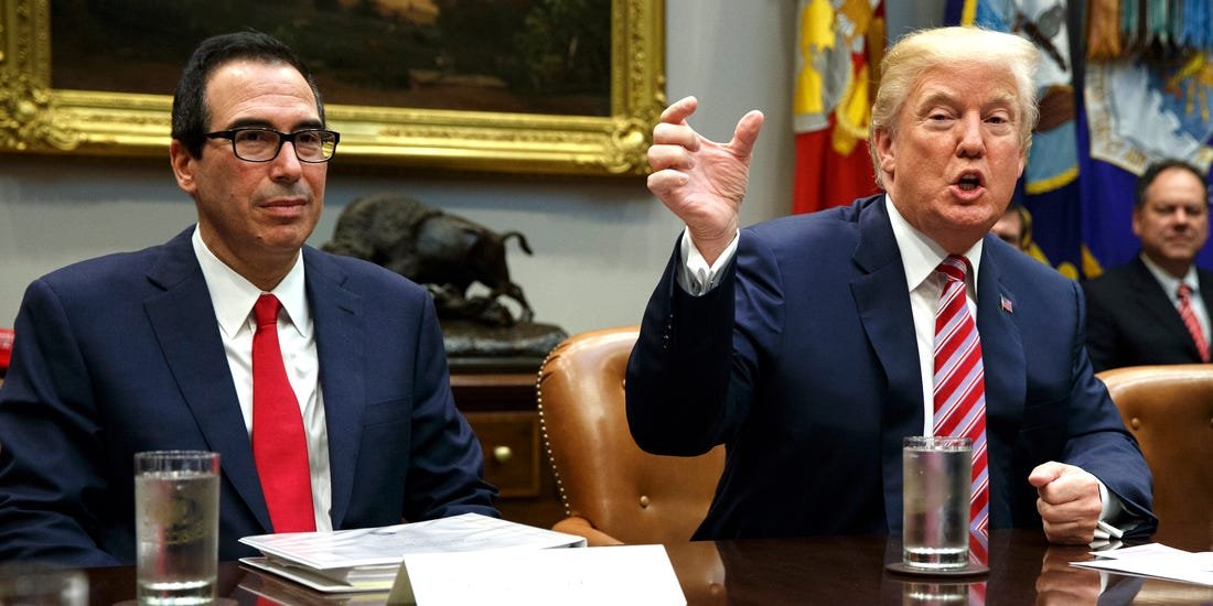 Trump's Biggest Heist is Not Yet Visible Thread 1/27We need to keep an eye on Mnuchin. With all that noise going on by the nation's Toddler-In-Chief, his crooked-to-the-core Treasury Secy Steven Mnuchin is conducting biggest heist in history of humankind. #AndImNotEvenSorry