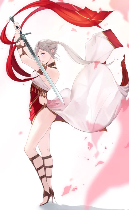踊り子~!

横だけでは満足できなかったので正面も描きました。 