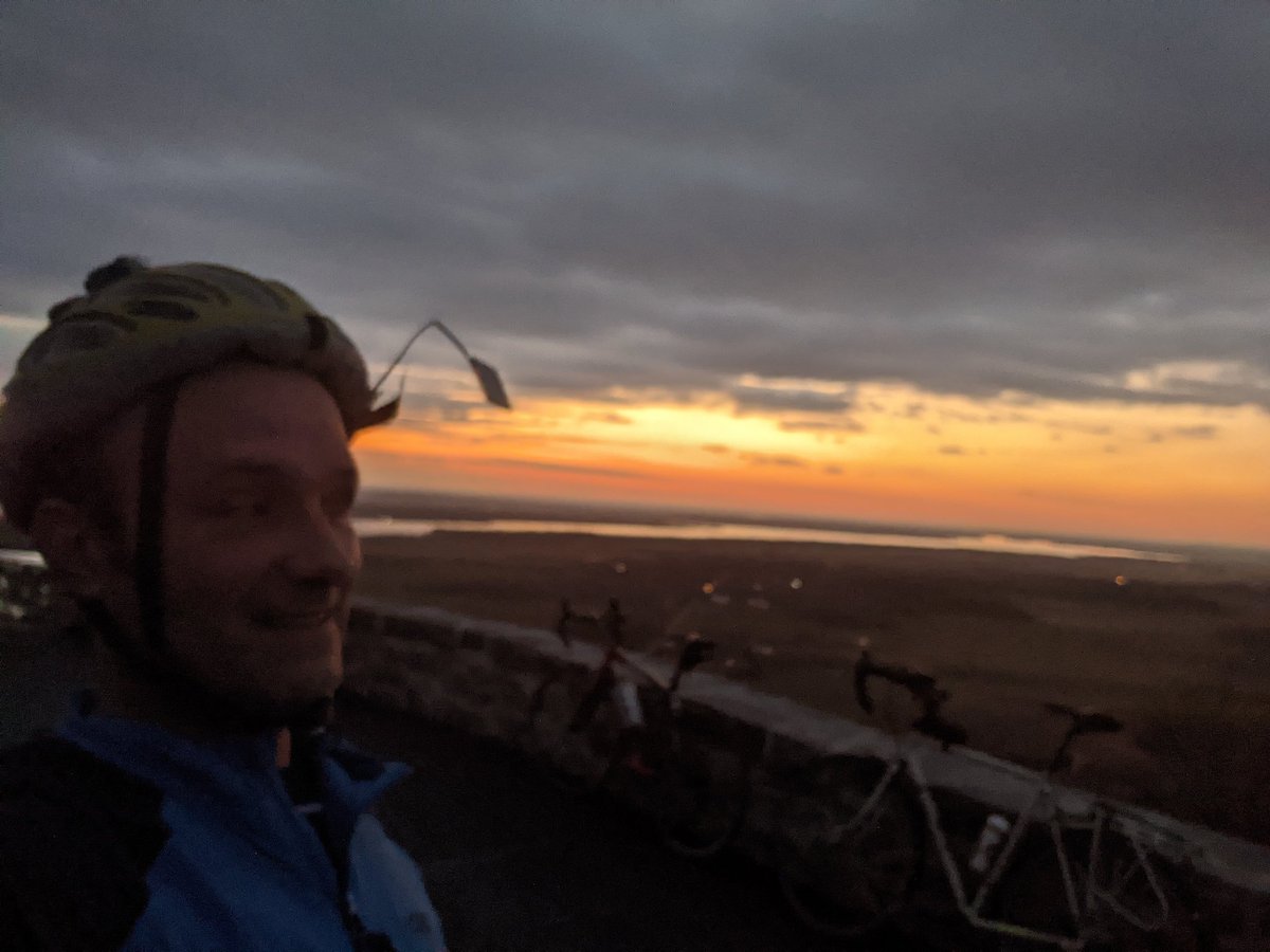 Digging <a href="/CBCAfterdark/">Afterdark on CBC Music</a> groves, while horizontal. Buddy &amp; I survived amazing &amp; brutal bike ride climbing up to newly reopened Champlain Lookout in #GatineauPark just In time to ... miss sunset but soak in the glow. Exhausted legs locked up with 2 hour ride back. In the zone now