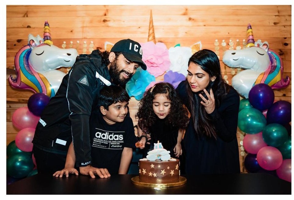 AlluArjunHCF's tweet photo. Once Again Wishing Our Cute Little Princess #AlluArha A Very Happy Birthday 🤩

#HBDAlluArha 
@alluarjun #Pushpa https://t.co/jcJpAi1oZp