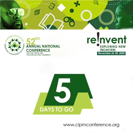 cipmnigeria's tweet image. The time is ticking fast!
It is now 5 days to the first ever and pan-African CIPM Conference.

Have you secured a seat? Head over to cipmconference.org to register now.
#cipmreinvent
#cipmvirtualconference