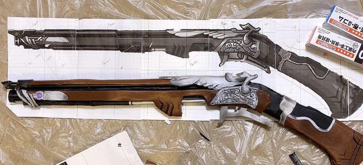 【魔法使いの約束 まほやく ブラッドリーの銃 長銃 コスプレ 武器】 天城様確認用】魔法使いの約束 ブラッドリーの銃 コスプレ 武器
