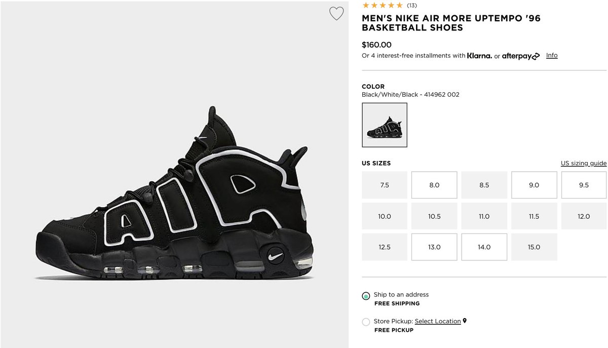 nike air uptempo jd sports