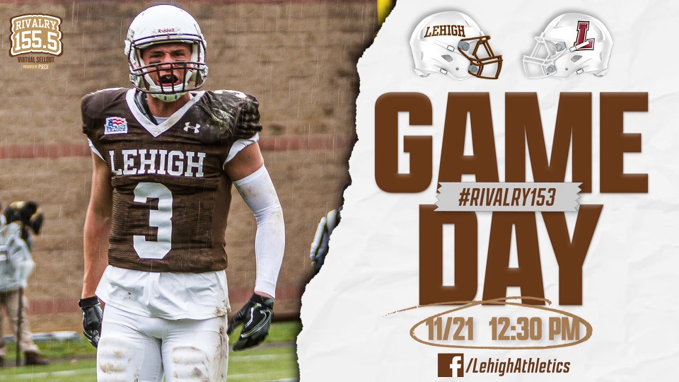 LehighSports's tweet photo. It's a (virtual) Rivalry Game Day!

As part of the Rivalry 155.5 virtual sellout, presented by @psecu
we go back to 2017 for #Rivalry153
today at 12:30 pm on Lehigh Athletics Facebook Page.

https://t.co/CpisFfJxOt

#GoLehigh #RivalryWeek #BeatLafayette https://t.co/Ezvhe6iaGf
