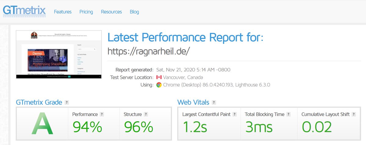 ragnarh's tweet image. spent my morning improving my #Blog performance -from 18% to 94%. Needed to pick a new theme template and use #CriticalCSS  gtmetrix.com/reports/ragnar… #webperf #optimization @gtmetrix