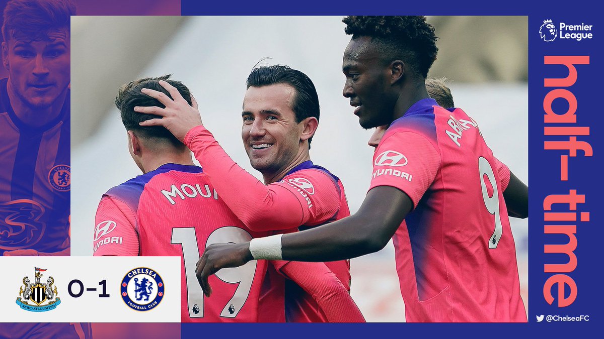 ChelseaFC's tweet image. One up at the break! 👏

#NEWCHE