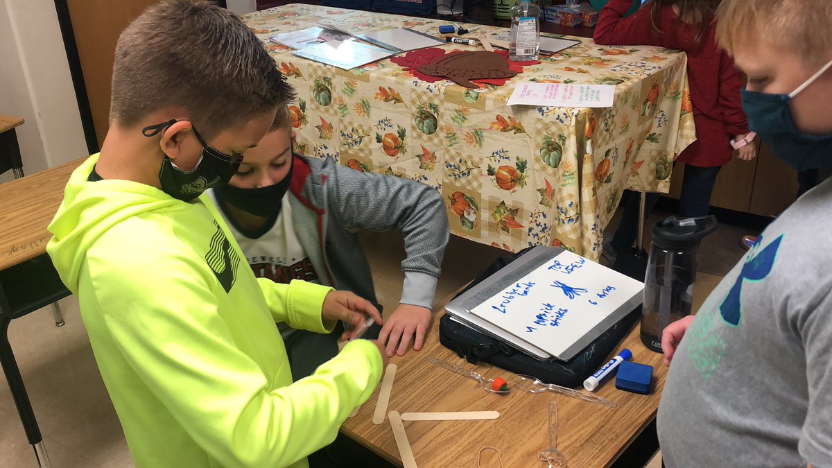 MrsParryfourth's tweet photo. How to make that pumpkin fly? We used our stem skills to build pumpkin chuckers to make our candy pumpkin fly. Such fun watching their creativity and persistence. @nancy19135306 @BFESBobcats @StefiWickers41 @principalwebb @ https://t.co/kt58rX29x1