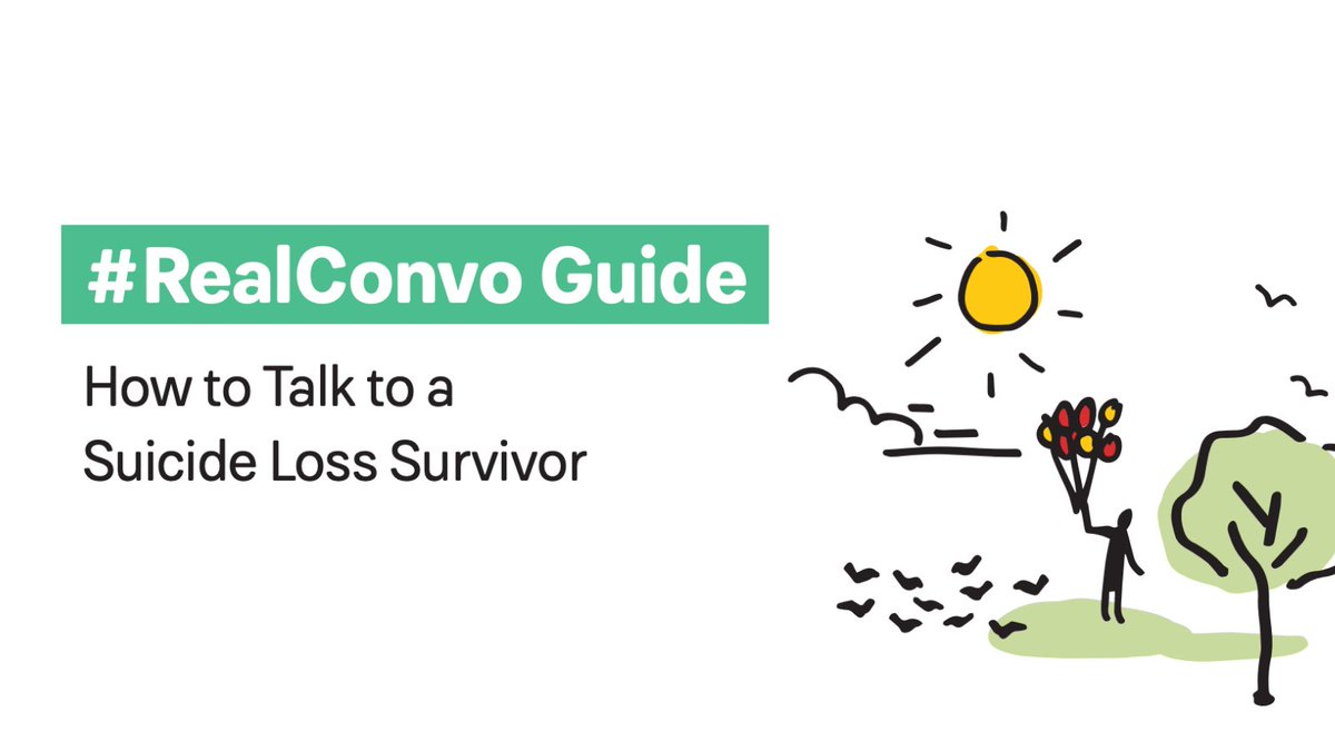 IASPinfo's tweet photo. Talking to those who have lost a loved one to suicide
presents challenges beyond the discomfort we commonly feel in the presence of grief. Read this #RealConvo guide from @afspnational on how to talk to a suicide loss survivor 👉 https://t.co/LcXgDmXWM1 #SurvivorDay https://t.co/Fuids7cAiy