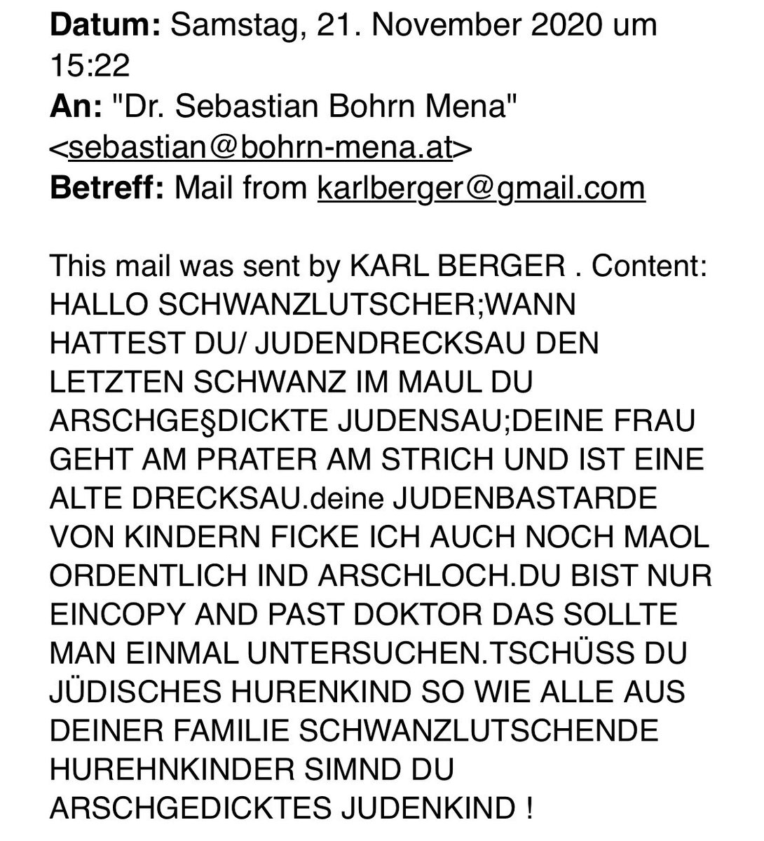 VBohrnMena's tweet photo. Immer diese Liebesbriefe am Wochenende. Was können wir dank dem neuen #HassimNetz jetzt dagegen machen? Meine Frage ernst. https://t.co/m9OtE7Ngt3
