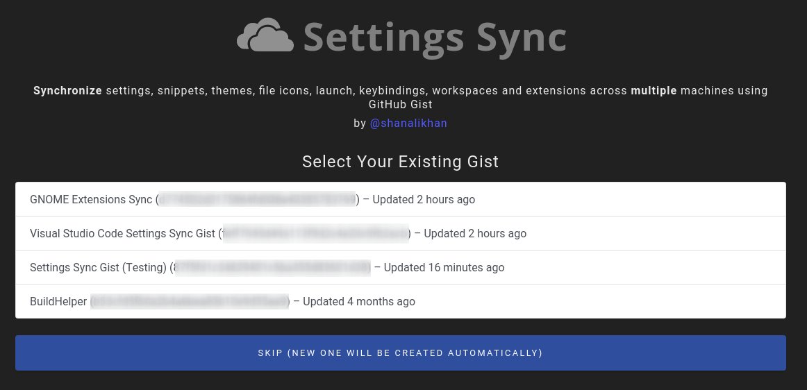 ᐉ Settings SyncSettings Sync will allow you to upload your VSCode settings as a  @GitHub Gist which can later be restored. If you are someone who keeps switching computers or has multiple operating systems on the same computer. This extension is a must.