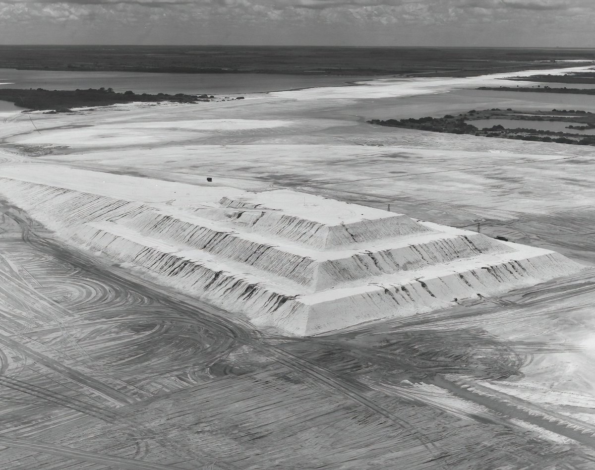 It took around 382,277m³ (500,000yd³) of surcharge to prepare the site. This would include a 24m (80ft) high pyramid, which would be known as the 'highest mountains of Brevard County' 