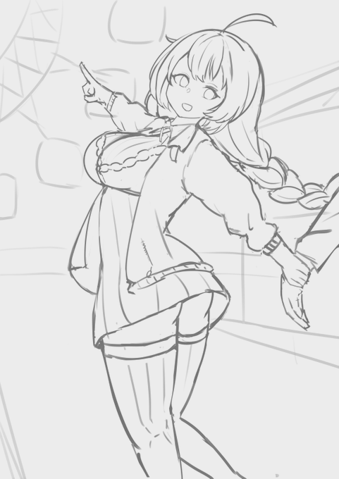 あかりちゃん描いてる 