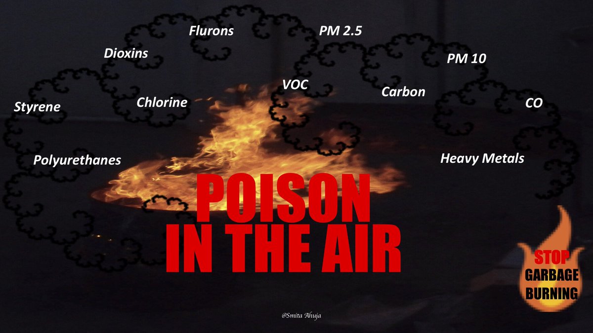 Garbage burning puts poison in our Air. Burning close the the ground its impact is even higher on us. #actnow  #stopgarbageburning