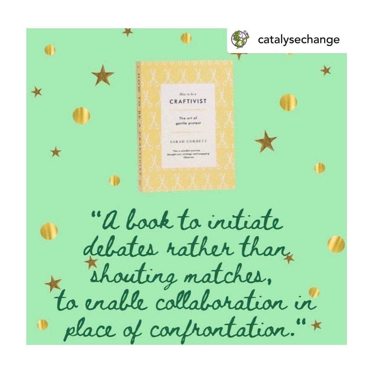 Our book #HowToBeACraftivist is having ripple effects of how people are doing activism 🥰 

Can you support us to make our final, biggest &amp; unique project-book #CraftivistHandbook &amp; help people around the world do attractive &amp; effective #gentleprotest 🤓👉 unbound.com/books/craftivi…