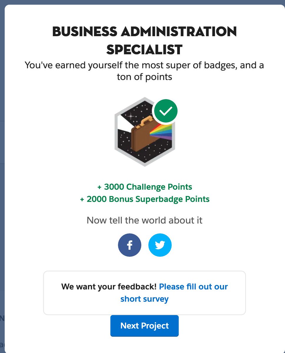 sandy_smircic's tweet photo. Business Administration Specialist Just earned the Business Administration Specialist badge on @Trailhead and you should too! https://t.co/0l3DXicbdL https://t.co/uZHXbsFWkk