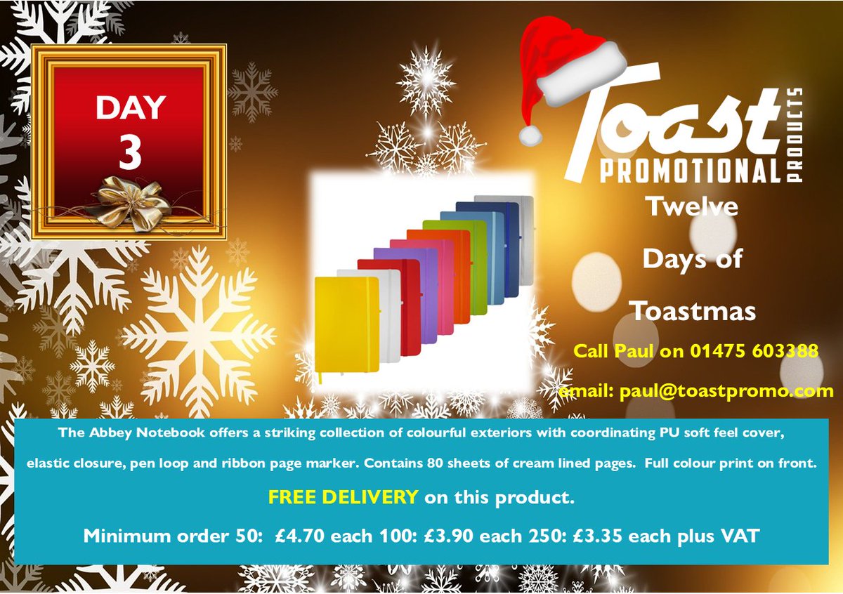 ToastScotland1's tweet image. Happy Weekend to all of you. Its Day 3 of The Twelve Days of Toastmas. This offer gives you free delivery on me. #makemerchandisematter