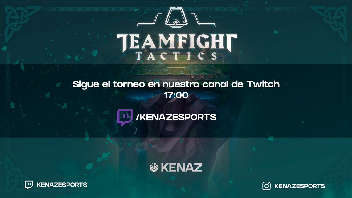 KenazESports's tweet photo. Recordad que esta tarde comenzamos con el torneo de #TeamFightTactics en nuestro canal de #twitch ⚔️

📺 https://t.co/CqUTkNtWBZ https://t.co/51ljFC3gEF