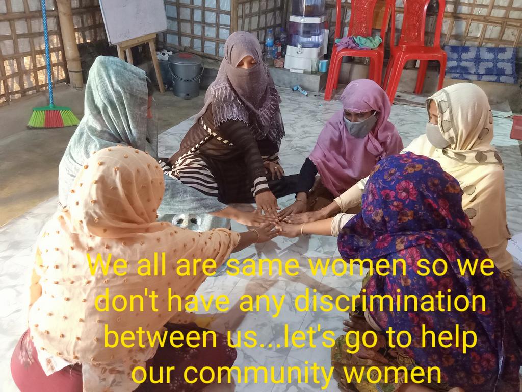 EducationWisdo1's tweet photo. We are same #women so we don't have any #Discrimination between us; let's go to help our #Communitywomen said by members of #EWDRW
#Education_Wisdom_Development_for_Rohingya_Women https://t.co/pqiLfnHwY4