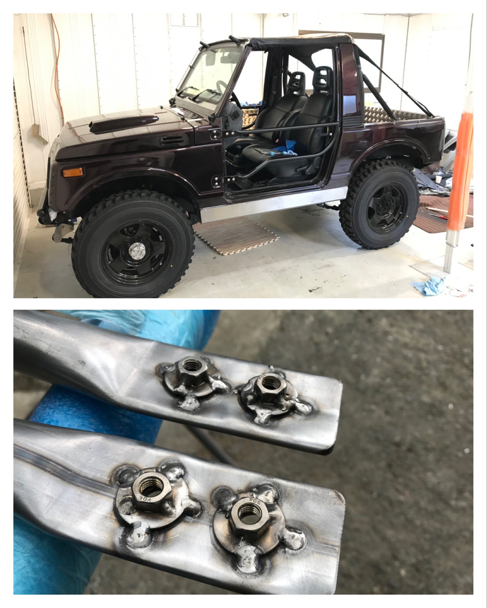 ジムニー ja11 自作パイプドア