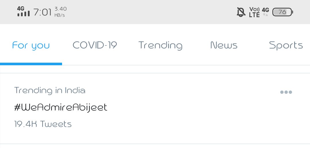 BiggBossPulse's tweet photo. Trending Indian wide in half an hour 
With 20k tweets 🤘🤘🤘
Range 😎😎
#Abijeet 
#WeAdmireAbijeet https://t.co/R4EhqeHOz1