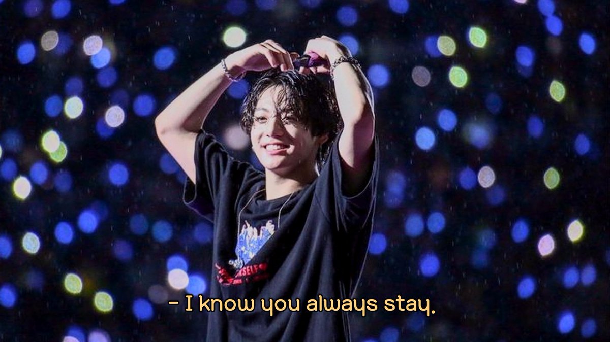 jeonss97's tweet photo. “I know you always stay” — Jungkook https://t.co/zxoRhRywXz