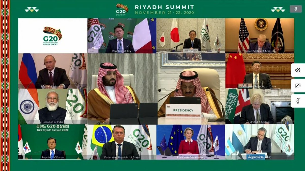 spagov's tweet image. #صور_واس |
برئاسة #خادم_الحرمين_الشريفين.. بدء أعمال القمة الافتراضية لقادة دول مجموعة العشرين (#G20). 
#السعودية_ترحب_بقادة_العشرين 
#واس