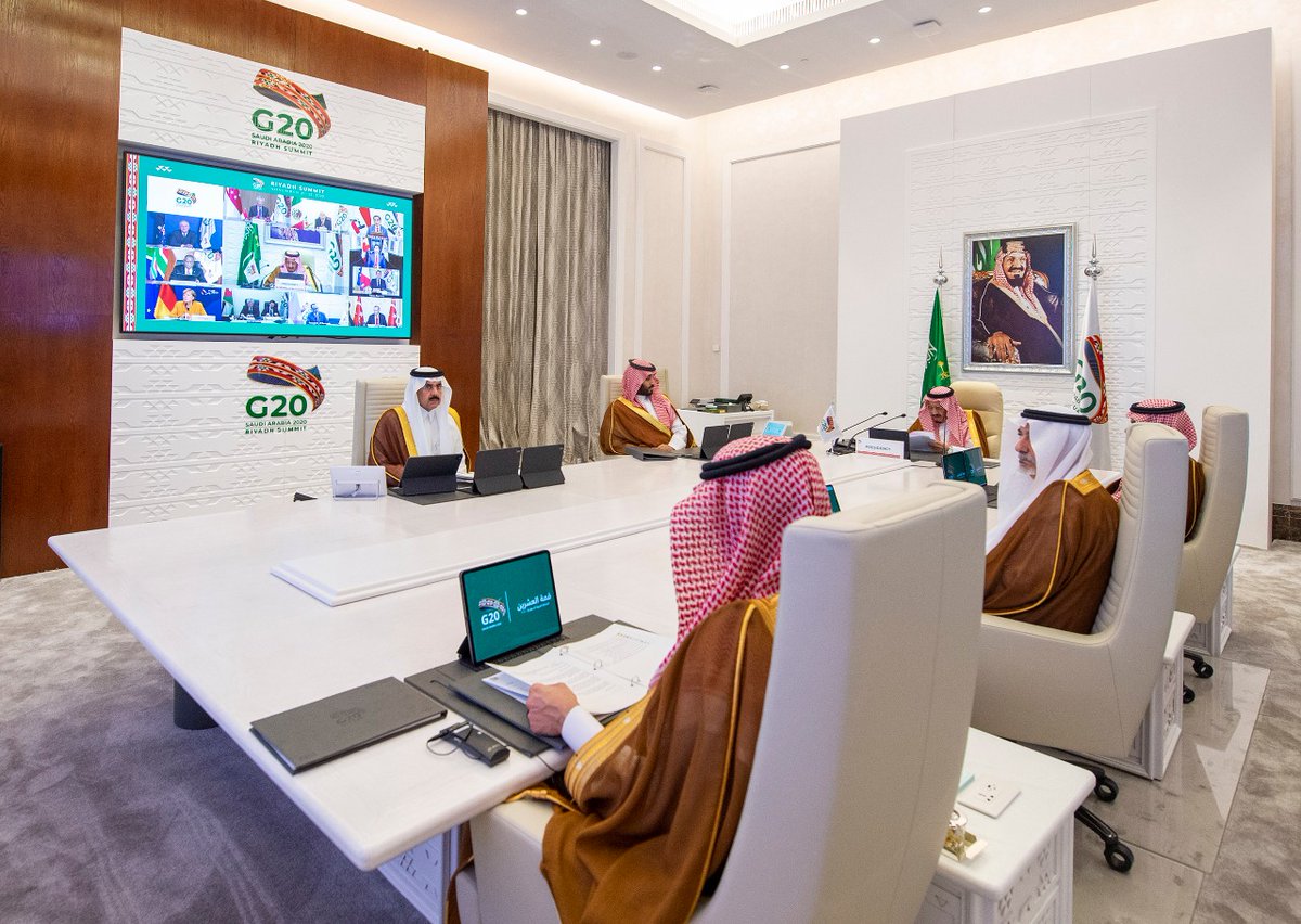 spagov's tweet image. #صور_واس |
برئاسة #خادم_الحرمين_الشريفين.. بدء أعمال القمة الافتراضية لقادة دول مجموعة العشرين (#G20). 
#السعودية_ترحب_بقادة_العشرين 
#واس