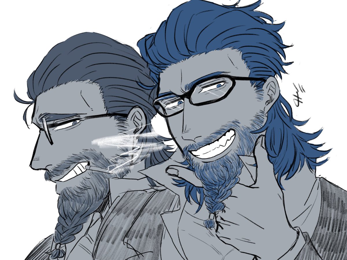ヴァイキング髭も描いてしまった( ˘ω˘ )
なぜかはちゃめちゃに悪い顔になった…('、3_ヽ)_ 