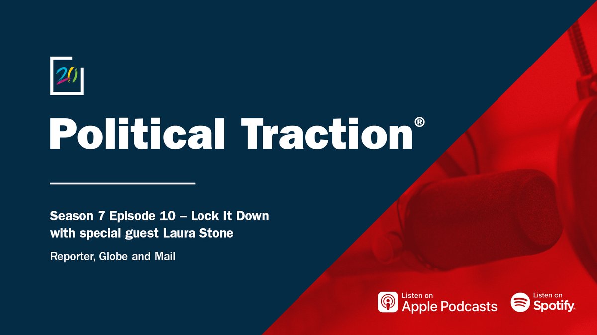 TractionPoli's tweet photo. Don’t miss Episode 10 of #PoliticalTraction, where host @agalbraith meets with @l_stone to discuss the politics of lockdowns as Premiers across the country get tough, and citizens get frustrated.

Listen here: https://t.co/0tJ1qs19mz https://t.co/q8P8Hd4kcV